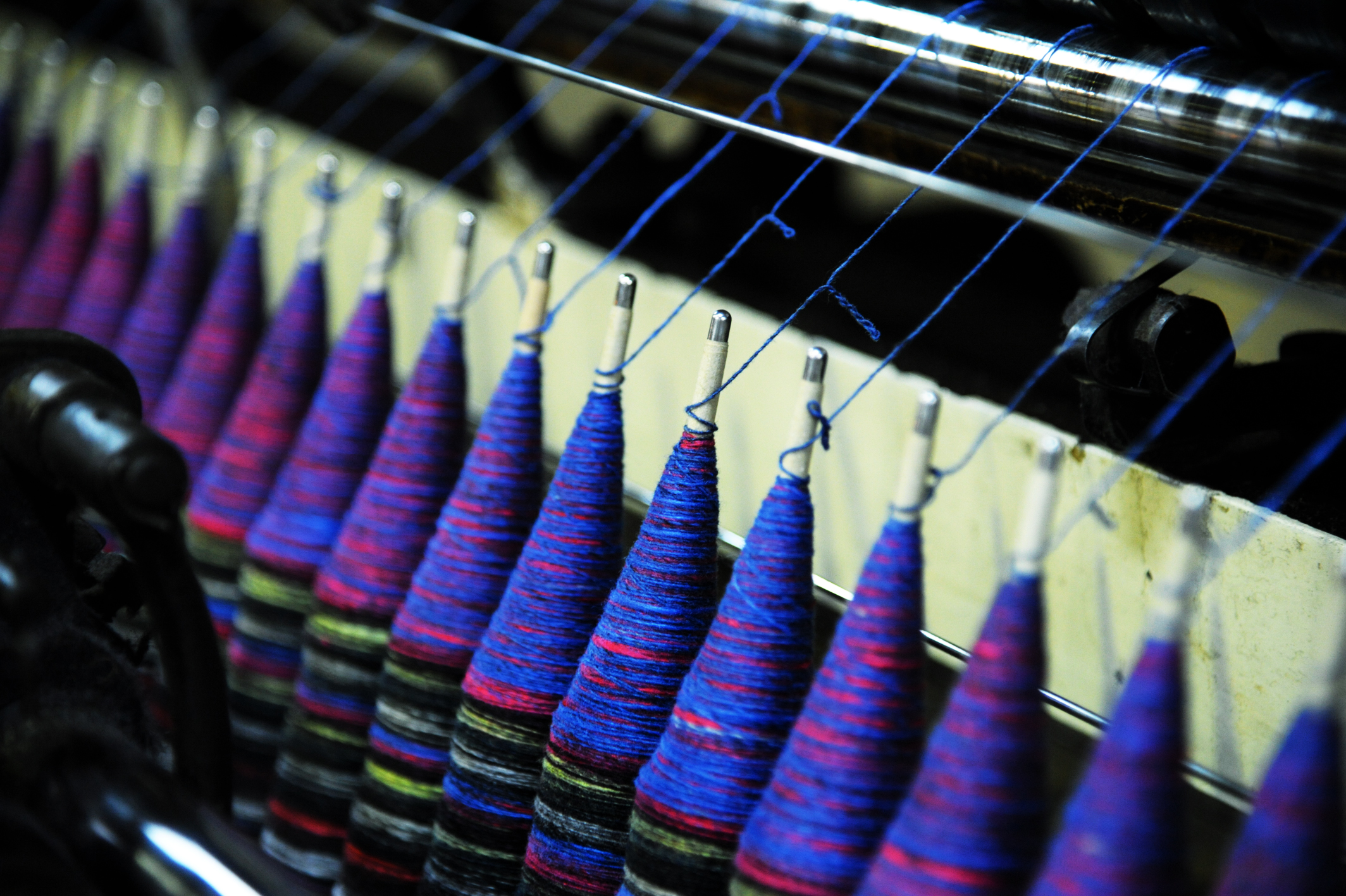 5--Mule Spinning - yarns being twisted and wound on bonnins 2